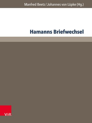 cover image of Hamanns Briefwechsel